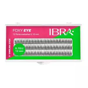 Пучки накладных ресниц Ibra "Лиловый глаз" 0,10 J 12 мм