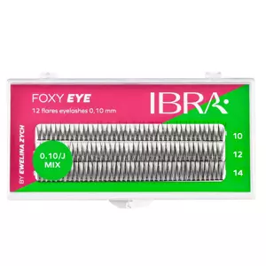 Пучки накладных ресниц Ibra "Лиловый глаз" 0,10 J MIX