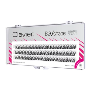 Пучки натуральных ресниц Clavier BeVshape - Fishtail Shape B 8 мм