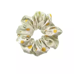 Almania gumka do włosów Scrunchie jedwabna – chabrowe kwiaty
