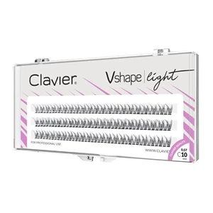 Clavier Eyelash Clumps Vshape Light - Swallow, Kardashian, Fishtail 10 мм 