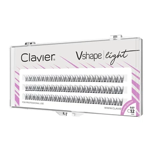 Clavier Eyelash Clumps Vshape Light - Swallow, Kardashian, Fishtail 12 мм 