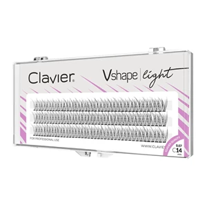 Clavier Eyelash Clumps Vshape Light - Swallow, Kardashian, Fishtail 14 мм 