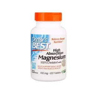 Doctor's Best High Absorption Magnesium 105mg Magnez 120 kapsułek