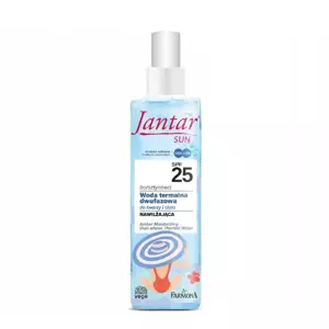 Jantar Sun SPF 25  Bursztynowa ochronno-chłodząca woda termalna do twarzy z kurkumą 200 ml
