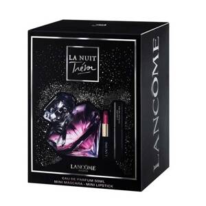 Lancome La Nuit Tresor set eau de parfum spray 50ml + L' Absolu Rouge Matte lipstick 505 Attrape Coeur + Hypnose Drama mini mascara 01 Excessive Black 2ml