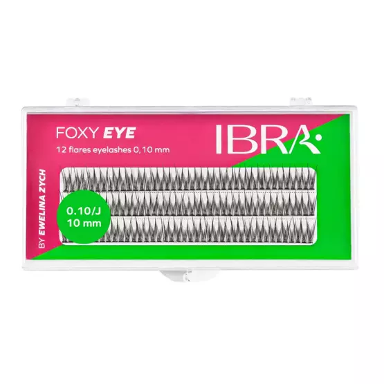 Пучки накладных ресниц Ibra "Лиловый глаз" 0,10 J 10 мм