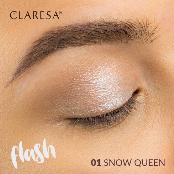 Claresa Сверкающие тени для век Flash Снежная королева 01, 3 г