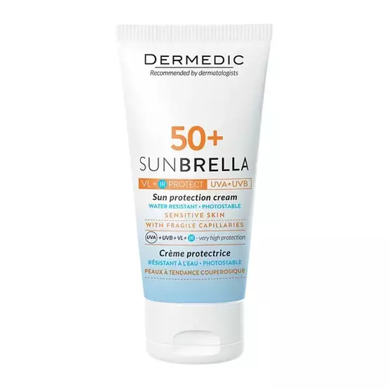 Dermedic Sunbrella Wodoodporny krem ochronny spf50+ do skóry z problemami naczyniowymi 50 ml
