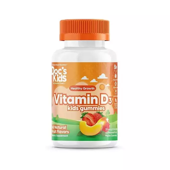 Doctor's Best Vitamin D3 Kid's Gummies, Fruit Flavours - 60 żelek dla dzieci