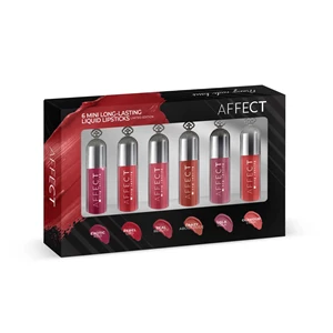 Affect 6mini long-lasting liquid lipstick Zestaw mini pomadek w płynie LIMITED EDITION