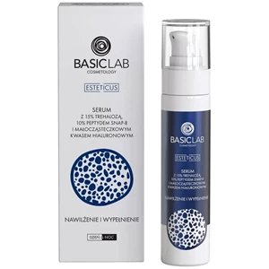 BasicLab Косметологія Спеціалізована сироватка з 15% трегалози, 10% пептиду SNAP-8 та низькомолекулярної гіалуронової кислоти 50 мл