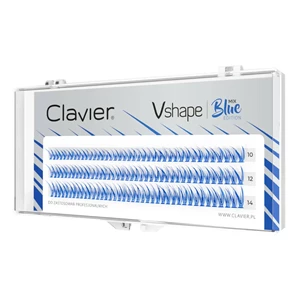 Clavier Щипці для вій Vshape Colour Edition - СИНІ, мікс 10,12,14 мм