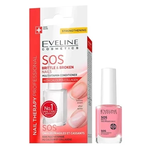 Eveline Cosmetics NAIL THERAPY  SOS odżywka wzmacniająca z wapniem i kolagenem 12 ml