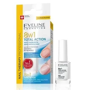 Eveline Cosmetics NAIL THERAPY  Total action skoncentrowana odżywka do paznokci 8w1