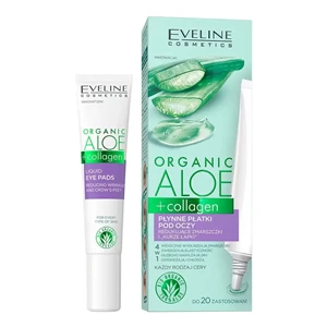 Eveline Cosmetics ORGANIC ALOE + COLLAGEN Рідкі патчі під очі для зменшення зморшок і гусячих лапок 20 мл