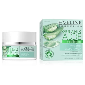 Eveline Cosmetics Organic Aloe + Collagen Nawilżająco-matujący żel do twarzy 50ml