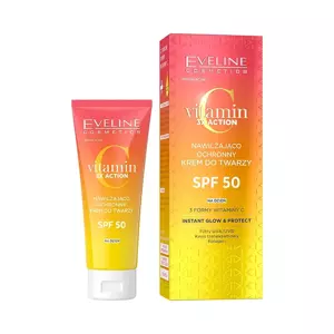 Eveline Cosmetics VITAMIN C 3X ACTION Зволожуючий та захисний крем для обличчя SPF50