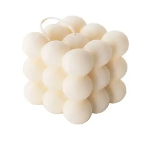 Mohani 100% Naturalna świeca bubble z wosku rzepakowego - biała, duża 150g