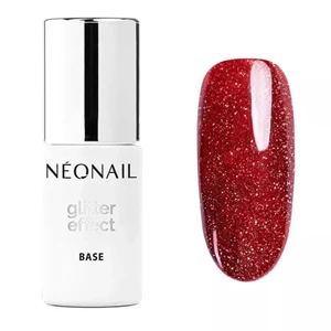 NEONAIL Гібридний лак для нігтів з ефектом глітеру Base Red Shine 7,2 мл