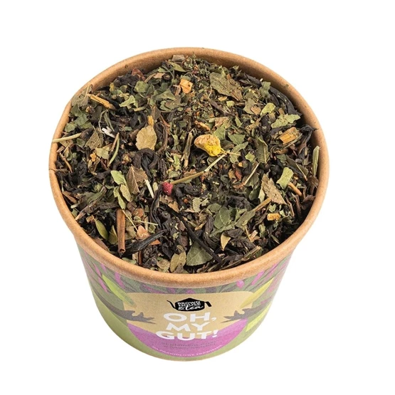 Brown House & Tea OH MY GUT – herbata pu-erh z ziołami i borówką 45g