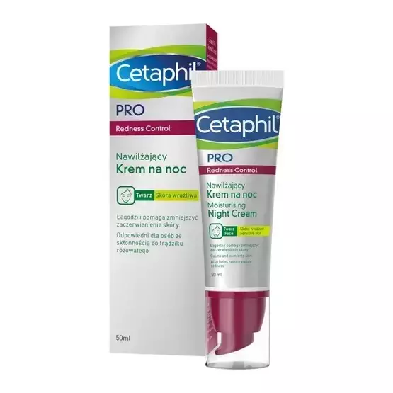 Cetaphil Pro Redness Control, krem nawilżający na noc, 50 ml