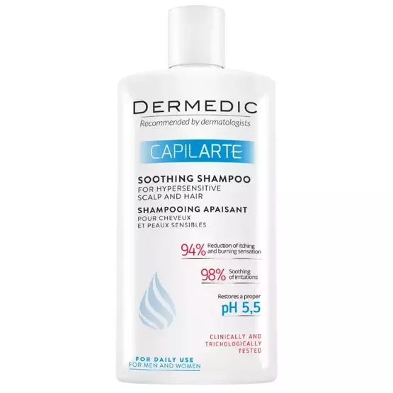 Dermedic Capilarte заспокійливий шампунь для волосся та гіперчутливої шкіри 300 мл