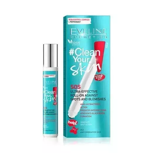 Eveline Cosmetics Clean Your Skin Punktowy żel SOS na niedoskonałości, 15ml