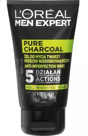 L'Oreal Paris Men Expert Pure Charcoal żel do mycia twarzy przeciw niedoskonałościom 100ml