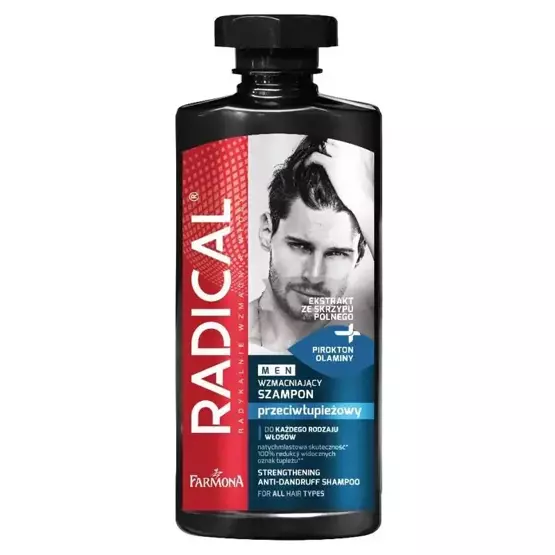 RADICAL MEN Przeciwłupieżowy szampon wzmacniający 400ml