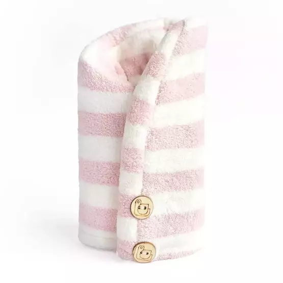 Trust my sister Ręcznik do włosów z mikrofibry Pink + White