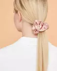 Almania gumka do włosów Scrunchie jedwabna – brudny róż