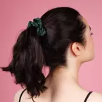 Almania gumka do włosów Scrunchie jedwabna – butelkowa zieleń